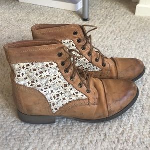 Steve Madden Lace-Up Ankle Booties